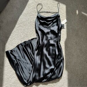 ZARA BEADED SATIN EFFECT DRESS